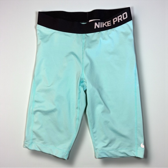 Nike Pants - Nike Pro Dri-Fit Women's M Mint Green Compression Athletic Shorts 10” Inseam